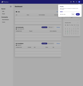 Onboarding tour: step 1.