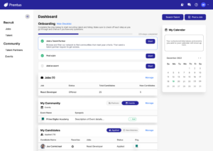 Onboarding tour: dashboard after completing the tour.